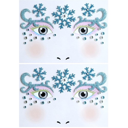 Schneeflocken gesichtstattoo - schneeflocken,