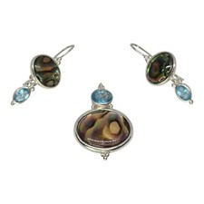 Sterling Silber Blautopas und