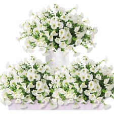 8er Set Kunstblumen Weiß