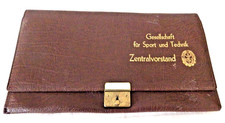 Rarität TOP  braune Leder-Reisemappe - Zentralvorstand  GST DDR