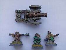 Warhammer Fantasy Kanone mit 3 Zwerge Metall Tabletop bemalt 