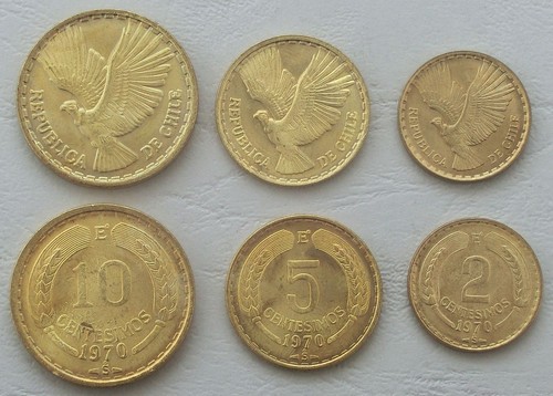 Chile 10 centesimos - 2,5,10,