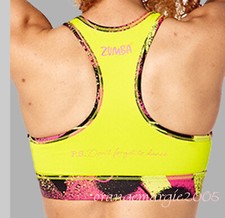 Zumba LOVE Wende Sport BH Racerback Top P.S.Don't Forget to Dance EliteZW