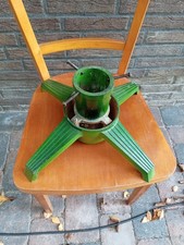 Massiver Christbaumständer Gusseisen Weihnachtsbaum Ständer grün Vintage Retro