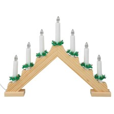 Idena Adventsbogen 7 LED Adventsleuchter Lichterbogen Weihnachtsbogen Dekoration