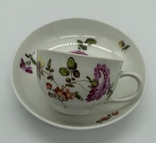Alt Wien Augarten Porzellan Tasse Untertasse 1741 ? Blumen Handmalerei 18.Jahrh