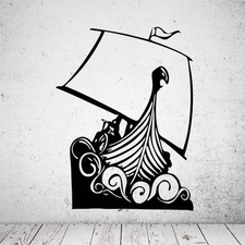 Wandtattoo Wikingerschiff mit