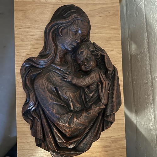 Wachsfigur madonna mit kind - madonna,