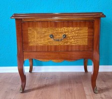 NACHTTISCH NACHTKONSOLE KOMMODE SCHRANK 1 SCHUBFACH HOLZ BRAUN ANTIK-STIL 