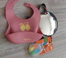 Baby Silikon Lätzchen Spiegel Löffel für Quetschbeutel