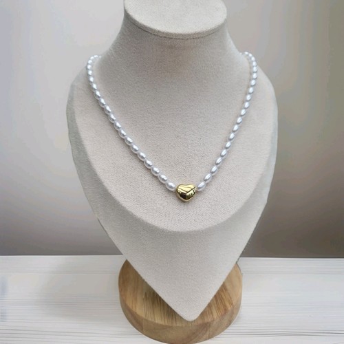 Vintage herz perlenkette - vintage,