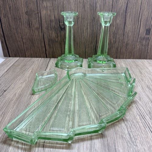 Vintage art deco grün glas - vintage,