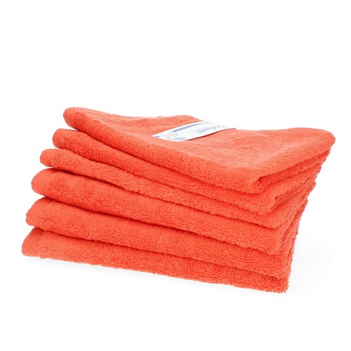 6er set gäste handtuch - gäste-handtuch, orange