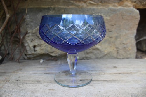 Fußkelch anbietschale blau - fußkelch,