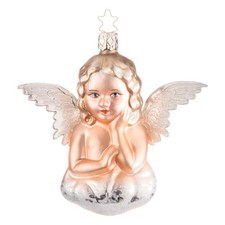 Christbaumkugel Figur "Sanfter Engel" Christbaumschmuck Glas Weihnachten
