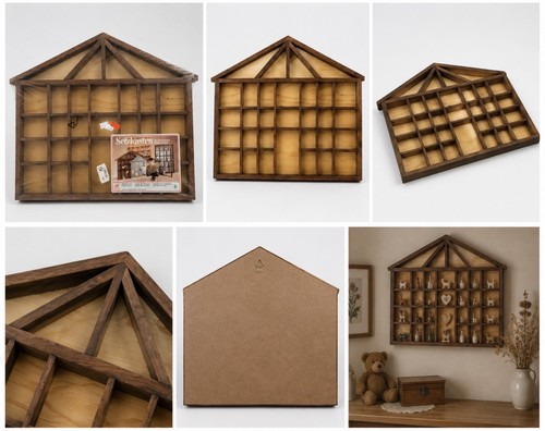 Holz setzkasten hausform - setzkasten,