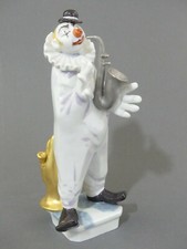⚔ Meissen Figur 60462 Clown mit Saxophon + Tuba Künstlerkapelle Peter Strang