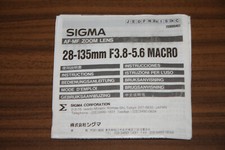 Sigmaobjektiv Gebrauchsanleitung 28-135mm