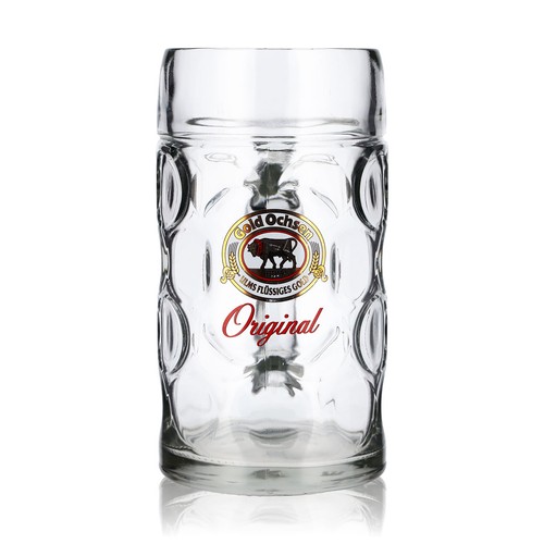 Gold ochsen bier glas krug - ochsen,
