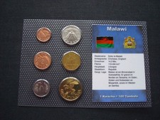 TOP Malawi Kursmünzensatz im Blister! Münzen! OVP! KMS! RAR! SELTEN!