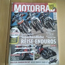 Motorrad Zeitschrift Ausgabe18.2.2022,Vergleichstest superhandliche Reise-Enduro