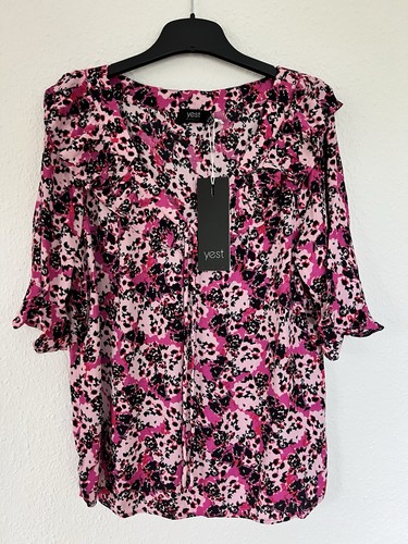Bluse rüschen gemustert - rüschen,
