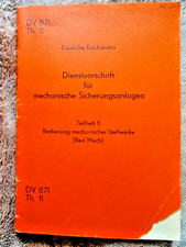 Dienstvorschrift Eisenbahn für mechanische Signalanlagen DR Teilheft 11 von1978 