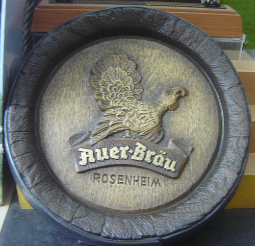 Brauerei werbeschild fassboden - werbeschild,