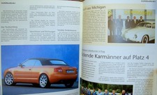 KARMANN POST Nr.169 Mitarbeiter Magazin Audi A4 Cabrio Verdecke - Ghia VW Käfer 