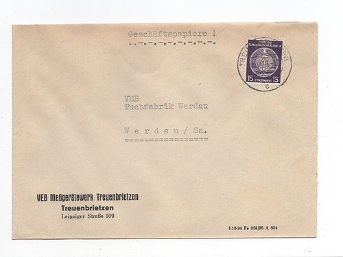 Ddr dienstmarken brief - dienstmarken, ef