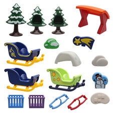 Playmobil 123 Winterwelt Wald Schlittenfahrt Weihnachtszeit Grippe Zubehör