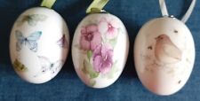 3 Porzellan-Ostereier mit hübschen Motiven