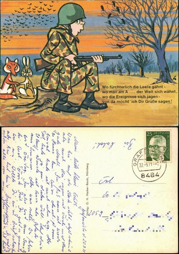 Militär scherzkarte soldat - militär,