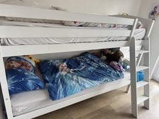 Hochbett Kinderbett mit Treppe Weiß 90x200 Cm Kinderbett