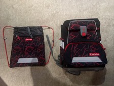 Step by Step Schulranzen von 2022 mit Sporttasche schwarz rot Rucksack Schule