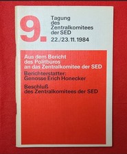 DDR 1984 - 9. Tagung der SED