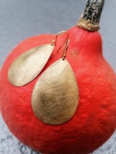 Ohrhänger RATIUS 925 Sterling Silber, vergoldet, gbürstet.