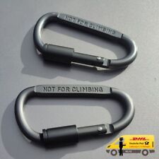 2 x Karabinerhaken Karabiner Haken Alu mit Verschraubung Schlüsselanhänger z.B.