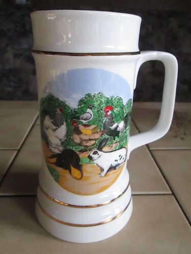 Porzellan bierkrug - porzellan,