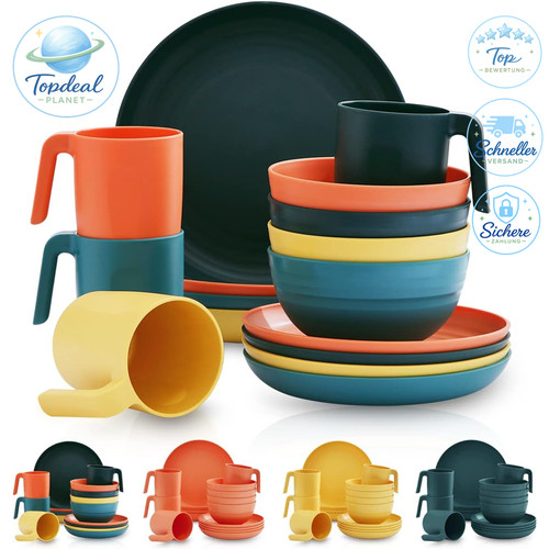 Kunststoffgeschirr set - set, 16