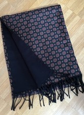 TCM Herren Schal doppellagig / Krawattenmuster/Schwarz -