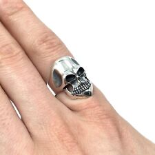 Skull Ring 925 Silber Gothic Totenkopf massiv Herren Schmuck Rocker 20.0mm / 63