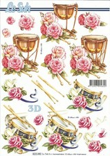 ✂ 3D-Bogen - Pauke & Trommel