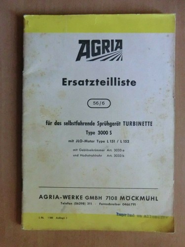 Ersatzteilliste agria - ersatzteilliste,