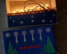 DDR NARVA Lichterkette Weihnachtsbaum voll funktionstüchtig incl. Ersatzlampen