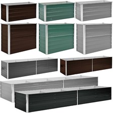 Hochbeet Metall Pflanzkübel Gartenbeet Balkon Pflanzkasten Kräuterbeet Anthrazit