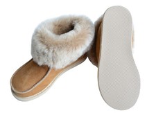 Kinder Lammfell Leder Mokassin Hausschuhe Lederhausschuhe Fellschuhe Größe 22-33