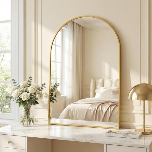 Bogen wandspiegel mit gold - bogen,