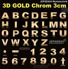 1 Stück 3D GOLD Buchstaben