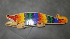 Holzpuzzle "ABC-Krokodil" mit Rahmen ++ Kinderpuzzle ++ Rahmenpuzzle ++ Alphabet